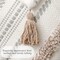 Pack of 2 Lumbar Throw Pillow Covers with Tassels Cotton Boho Modern Decorative Cushion Case for Couch Bedroom, 12×20 Inch Light Brown